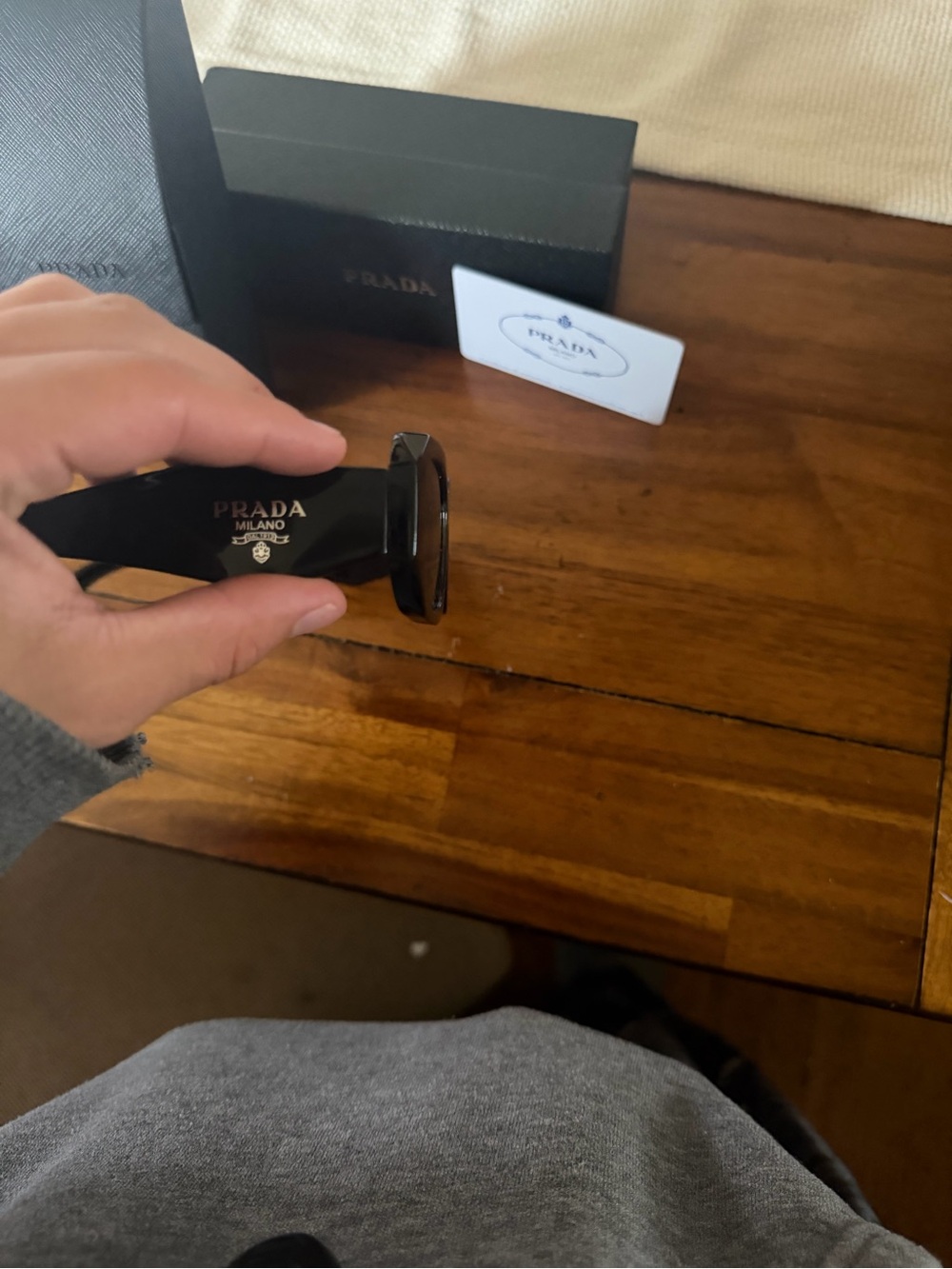 Prada Black Men's Logo Sunglasses